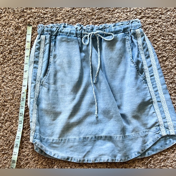 Cloth & Stone Anthropologie Women's Small Blue Lightweight Chambray skirt - Picture 10 of 10